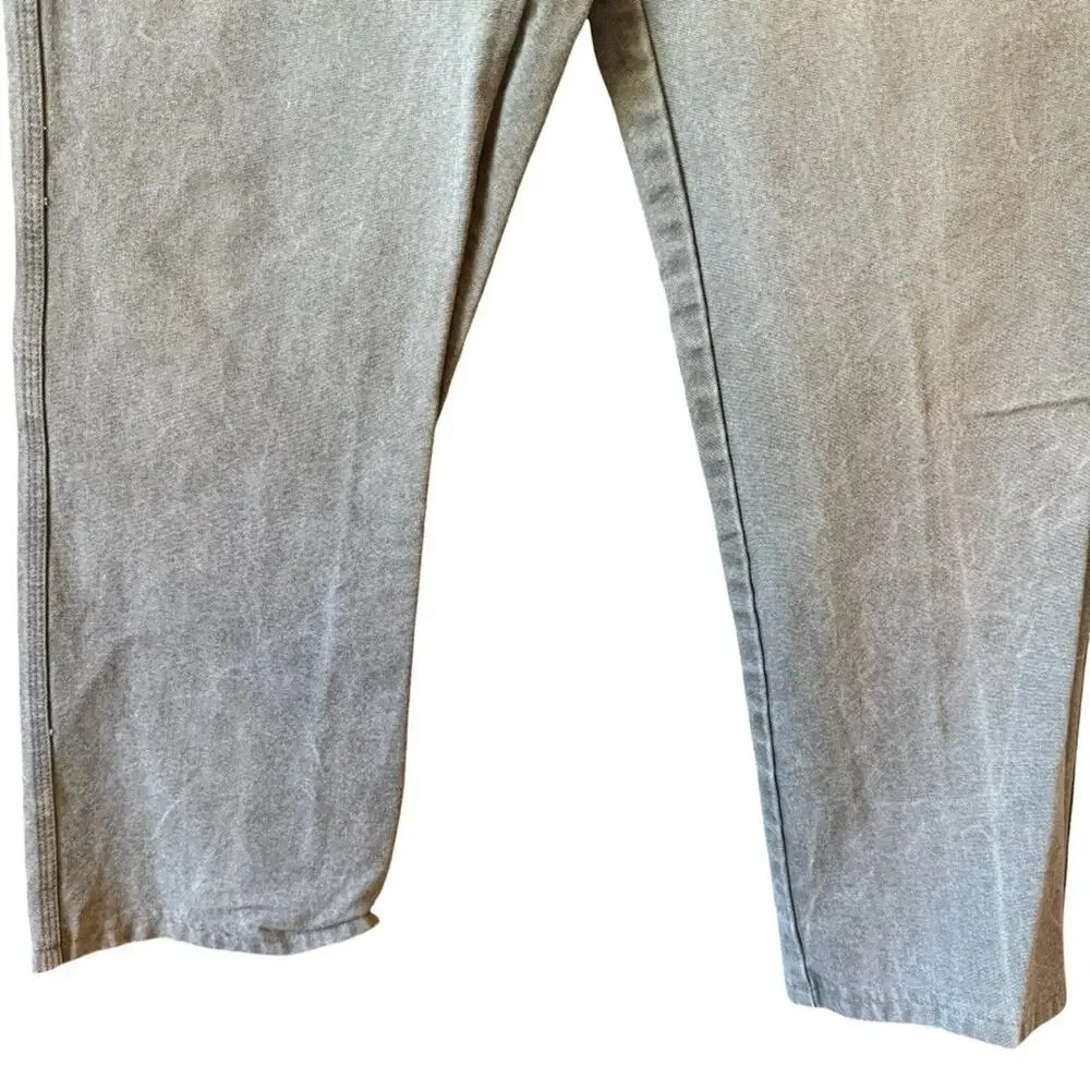 Orvis Vintage Duck Canvas Thick Green Pants Hiking Camping Workwear Mens 36 x 31